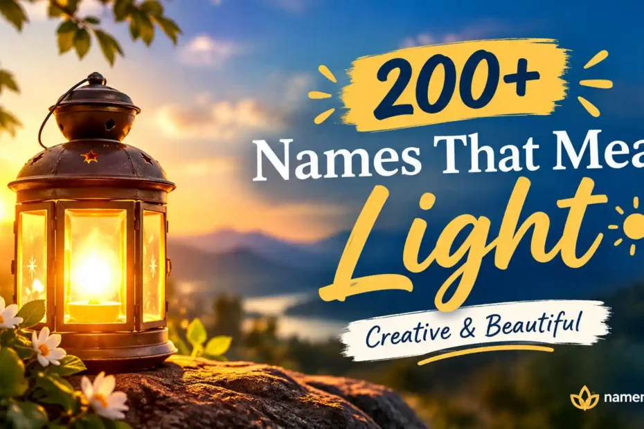 200+ Names That Mean Light Creative & Beautiful